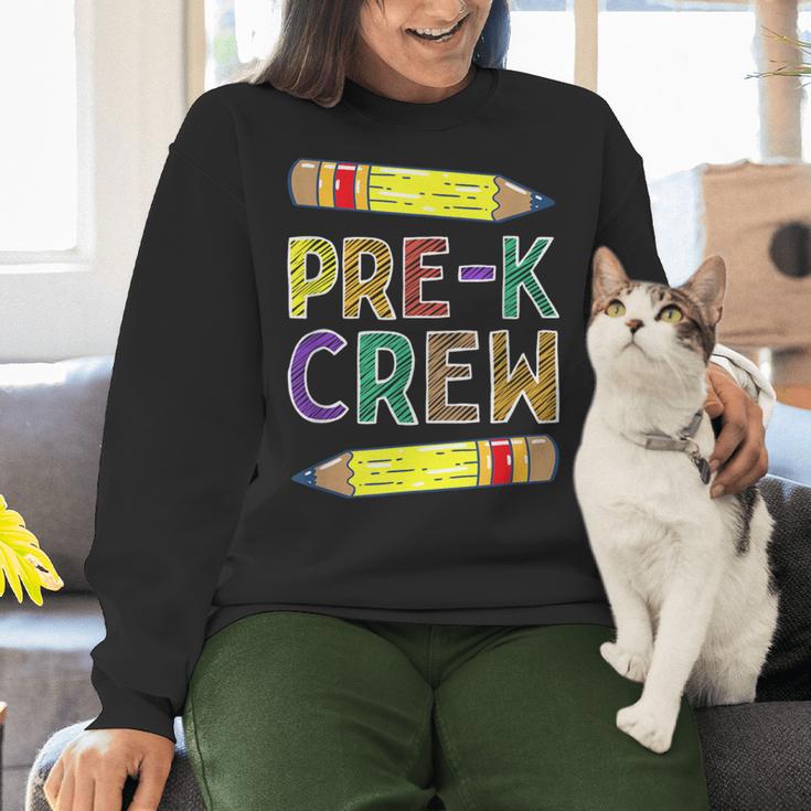 Pre-K Crew PreK Teachers Back To School Women Crewneck Sweatshirt, gift for family, gift for coworker