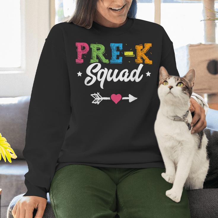 Pre-K Squad Teacher Student Kids Preschool Back To School Women Crewneck Sweatshirt, gift for family, gift for coworker Pre-K Squad Teacher Student Kids Preschool Back To School Women Crewneck Sweatshirt, gift for family, gift for coworker
