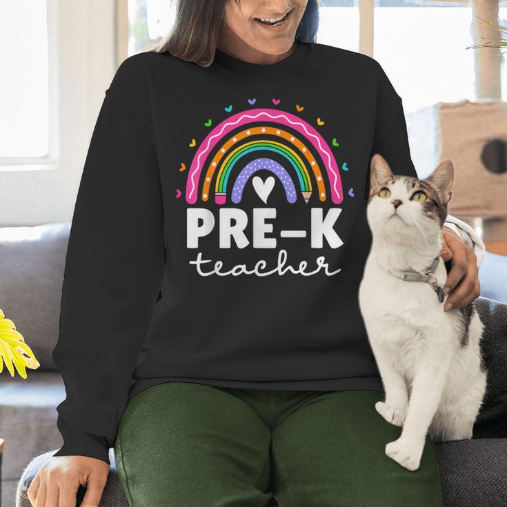 Pre-K Teacher Cute Pre Kindergarten For Teachers Rainbow For Men Women Kids Women Crewneck Sweatshirt, gift for family, gift for coworker