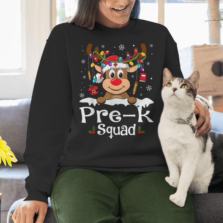 Pre-k Teacher Squad Reindeer Teacher Christmas Women Crewneck Sweatshirt, gift for family, gift for coworker