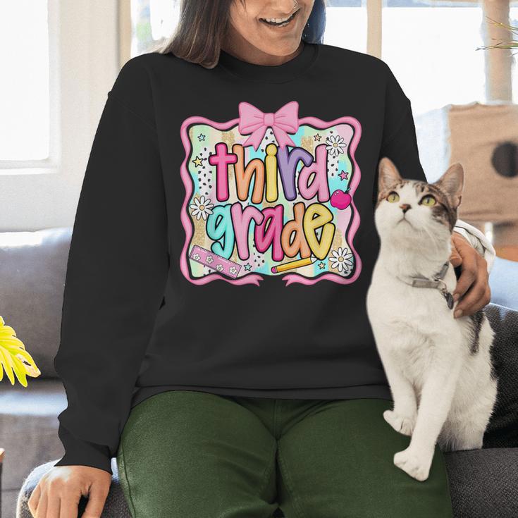 Preppy Third Grade Back To School Teacher Girl Kid Women Crewneck Sweatshirt, gift for family, gift for coworker Preppy Third Grade Back To School Teacher Girl Kid Women Crewneck Sweatshirt, gift for family, gift for coworker