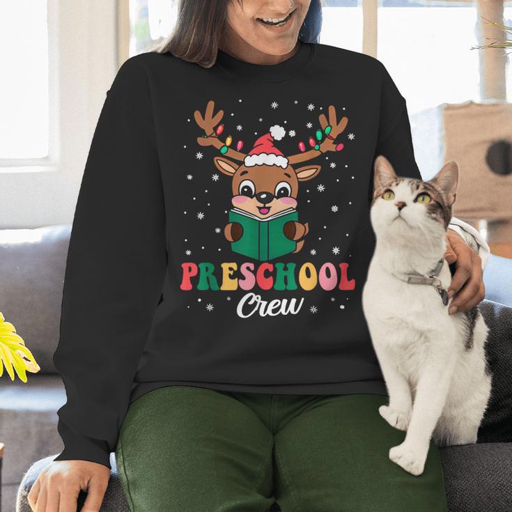 Preschool Crew Xmas Reindeer Teacher Student Christmas Women Crewneck Sweatshirt, gift for family, gift for coworker Preschool Crew Xmas Reindeer Teacher Student Christmas Women Crewneck Sweatshirt, gift for family, gift for coworker