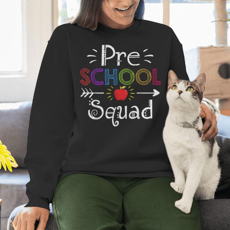 Preschool Squad Preschool Teacher Student Women Crewneck Sweatshirt, gift for family, gift for coworker Preschool Squad Preschool Teacher Student Women Crewneck Sweatshirt, gift for family, gift for coworker