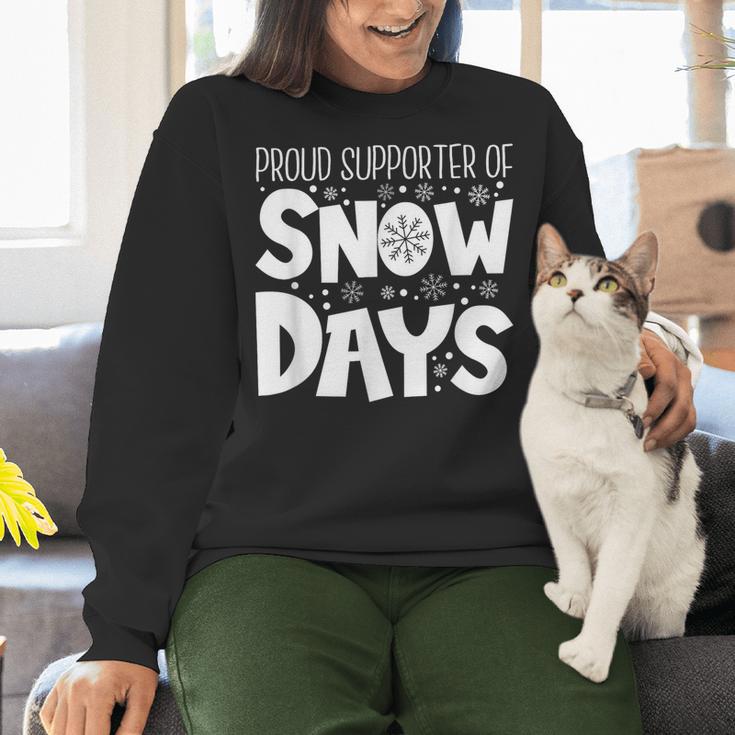 Proud Supporter Of Snow Days Teacher Christmas Men Women Women Crewneck Sweatshirt, gift for family, gift for coworker Proud Supporter Of Snow Days Teacher Christmas Men Women Women Crewneck Sweatshirt, gift for family, gift for coworker