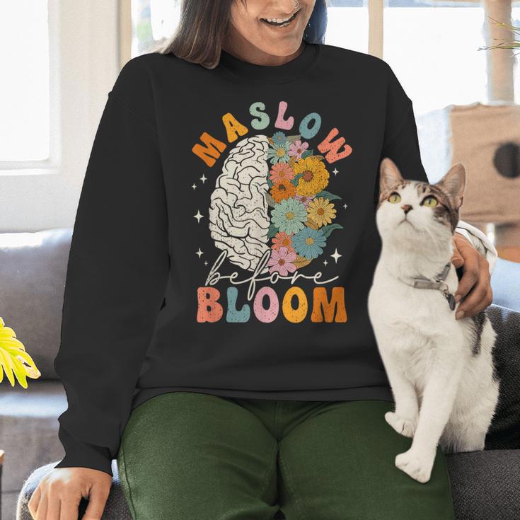 Psychologist Maslow Before Bloom Sped Teacher Classroom Women Crewneck Sweatshirt, gift for family, gift for coworker Psychologist Maslow Before Bloom Sped Teacher Classroom Women Crewneck Sweatshirt, gift for family, gift for coworker