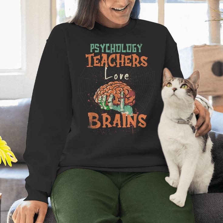 Psychology Teachers Love Brains Halloween For Psychologists Men Women Women Crewneck Sweatshirt, gift for family, gift for coworker Psychology Teachers Love Brains Halloween For Psychologists Men Women Women Crewneck Sweatshirt, gift for family, gift for coworker