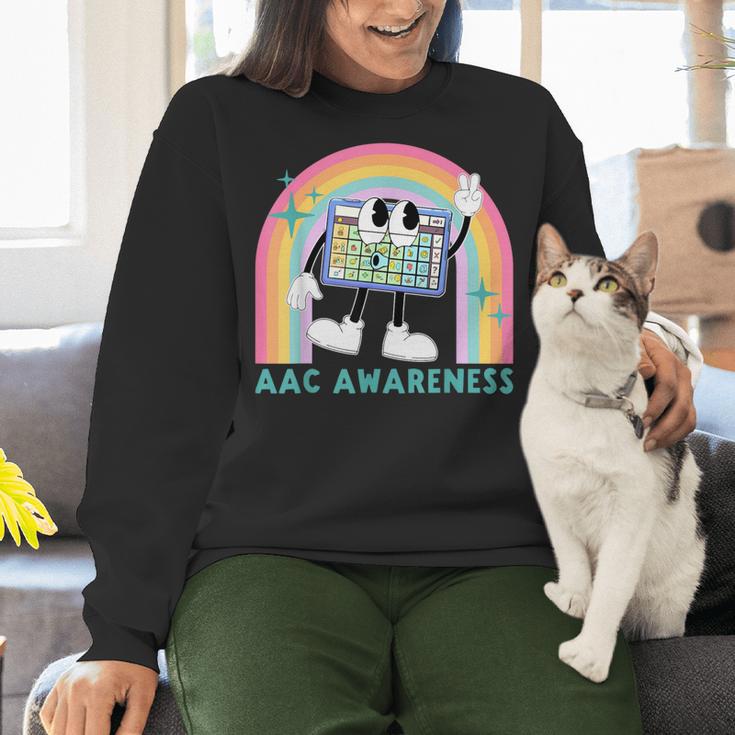 Rainbow AAC Awareness Month SPED Teacher SLP Communication Women Crewneck Sweatshirt, gift for family, gift for coworker Rainbow AAC Awareness Month SPED Teacher SLP Communication Women Crewneck Sweatshirt, gift for family, gift for coworker