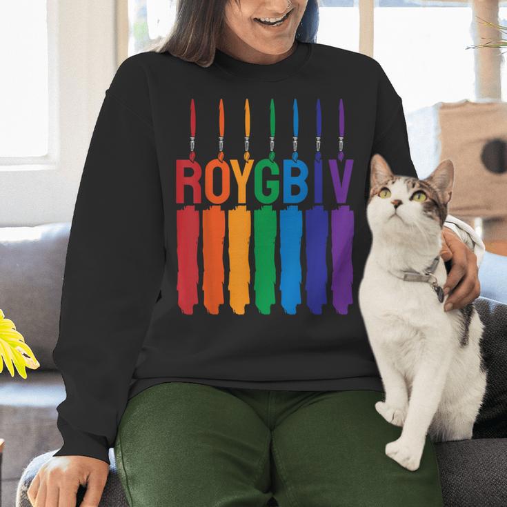 Rainbow Roygbiv Kids Artist Costume Art Teacher Women Crewneck Sweatshirt, gift for family, gift for coworker Rainbow Roygbiv Kids Artist Costume Art Teacher Women Crewneck Sweatshirt, gift for family, gift for coworker