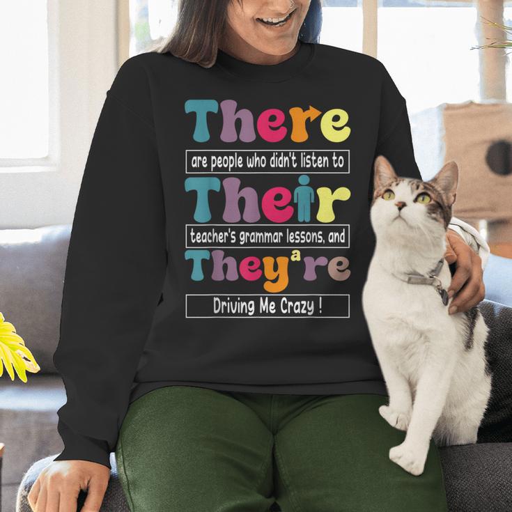 There Their They'Re English Teacher Grammar Memes Women Crewneck Sweatshirt, English Teacher Sweatshirts, gift for family, gift for coworker There Their They'Re English Teacher Grammar Memes Women Crewneck Sweatshirt, English Teacher Sweatshirts, gift for family, gift for coworker
