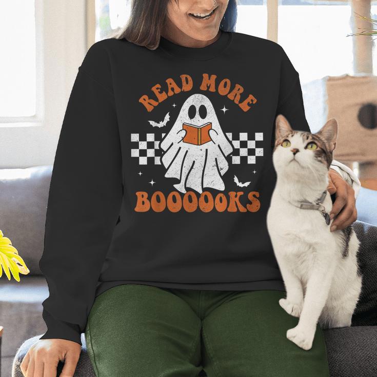 Read More Books Cute Ghost Reading Book Teacher Halloween Women Crewneck Sweatshirt, gift for family, gift for coworker Read More Books Cute Ghost Reading Book Teacher Halloween Women Crewneck Sweatshirt, gift for family, gift for coworker