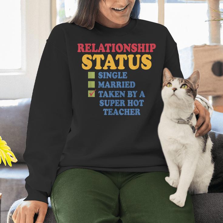 Relationship Status Single Married Hot Teacher Women Crewneck Sweatshirt, gift for family, gift for coworker Relationship Status Single Married Hot Teacher Women Crewneck Sweatshirt, gift for family, gift for coworker