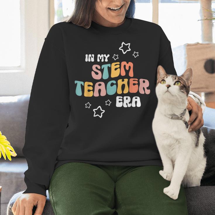 Retro Boho Math Science Professor In My STEM Teacher Era Women Crewneck Sweatshirt, Science Teacher Sweatshirts, gift for family, gift for coworker