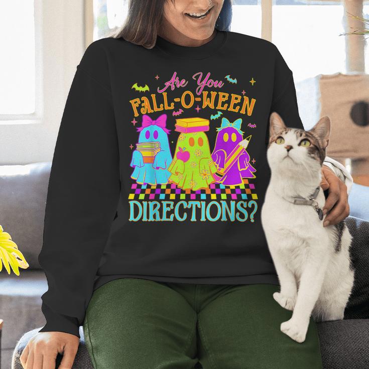 Retro Are You Falloween Direction Teacher Spooky Halloween Women Crewneck Sweatshirt, gift for family, gift for coworker Retro Are You Falloween Direction Teacher Spooky Halloween Women Crewneck Sweatshirt, gift for family, gift for coworker