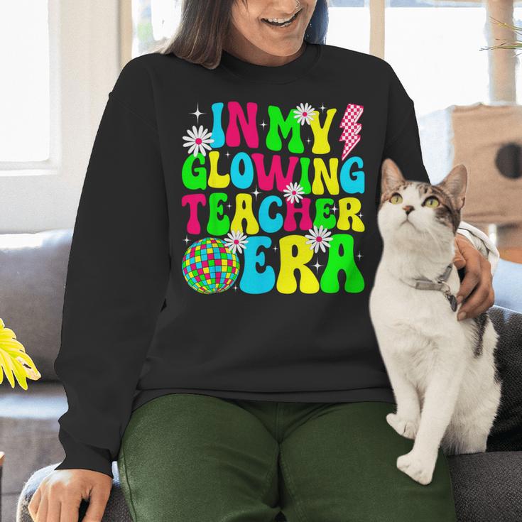 Retro Groovy In My Glowing Teacher Era Happy Teacher's Day Women Crewneck Sweatshirt, Groovy Teacher Sweatshirts, gift for family, gift for coworker Retro Groovy In My Glowing Teacher Era Happy Teacher's Day Women Crewneck Sweatshirt, Groovy Teacher Sweatshirts, gift for family, gift for coworker