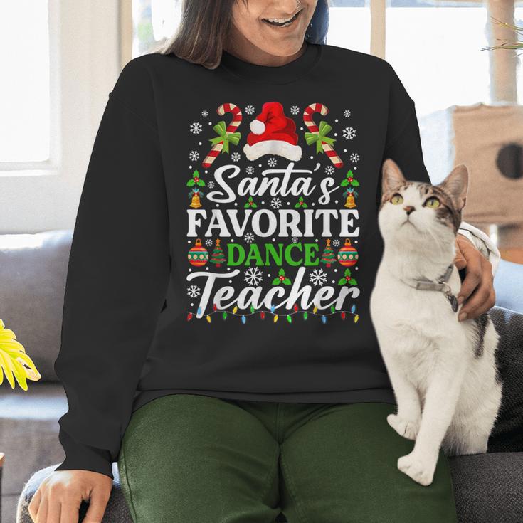 Santa's Favorite Dance Teacher Shirt Christmas Pajama Women Crewneck Sweatshirt, gift for family, gift for coworker Santa's Favorite Dance Teacher Shirt Christmas Pajama Women Crewneck Sweatshirt, gift for family, gift for coworker