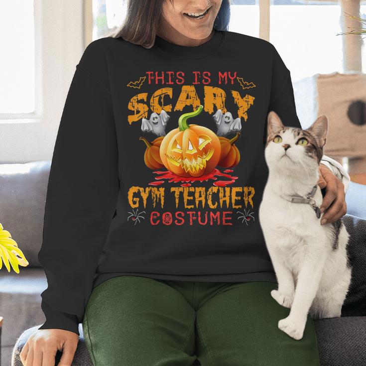 This Is My Scary Gym Teacher Costume Pumpkin Halloween Men Women Women Crewneck Sweatshirt, gift for family, gift for coworker This Is My Scary Gym Teacher Costume Pumpkin Halloween Men Women Women Crewneck Sweatshirt, gift for family, gift for coworker