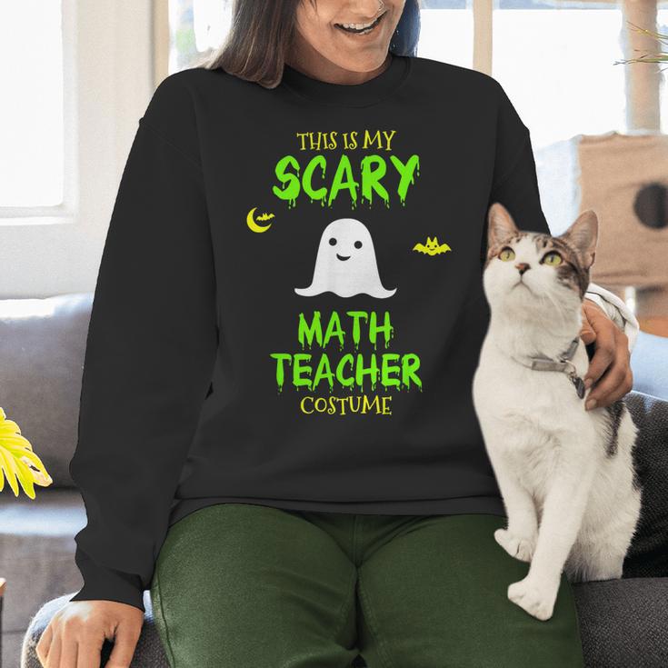 Scary Math Teacher Costume Halloween Lazy Easy Christmas Women Crewneck Sweatshirt, gift for family, gift for coworker