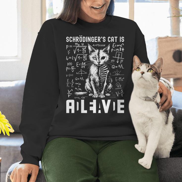 Schrodinger's Cat Dead And Alive Physics Teacher Women Crewneck Sweatshirt, gift for family, gift for coworker Schrodinger's Cat Dead And Alive Physics Teacher Women Crewneck Sweatshirt, gift for family, gift for coworker
