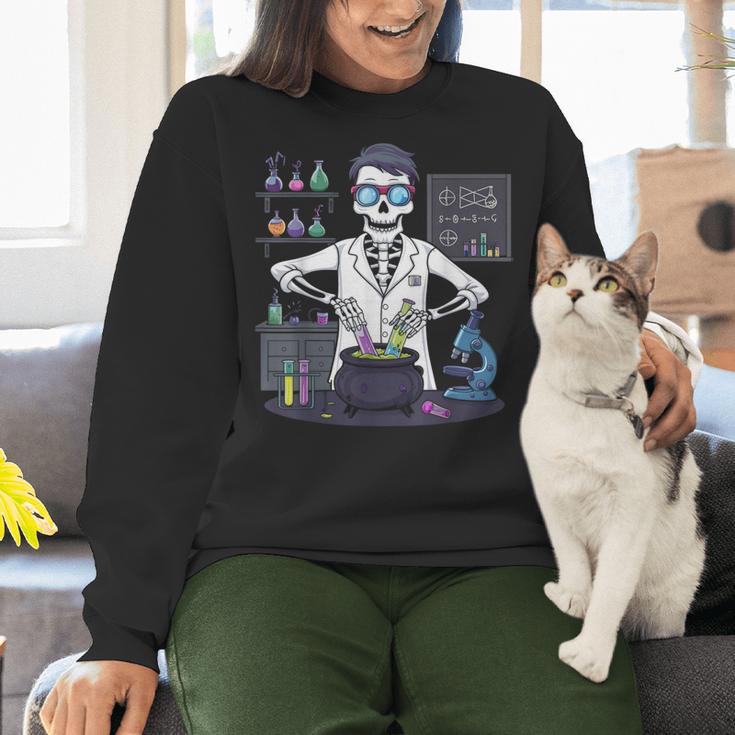 Science Teacher Halloween Skeleton Scientist Chemistry Women Crewneck Sweatshirt, Science Teacher Sweatshirts, gift for family, gift for coworker Science Teacher Halloween Skeleton Scientist Chemistry Women Crewneck Sweatshirt, Science Teacher Sweatshirts, gift for family, gift for coworker