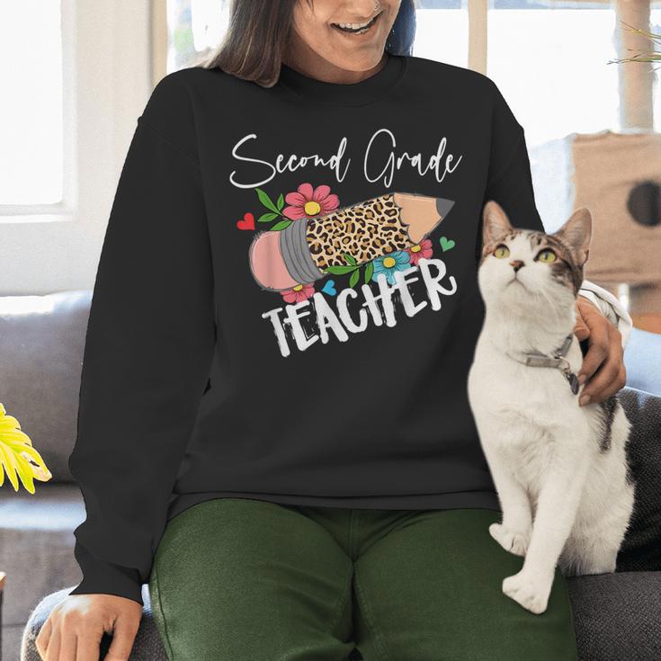 Second Grade Teacher Leopard Pencil 2nd Grade Women Teacher Women Crewneck Sweatshirt, 2nd Grade Teacher Sweatshirts, gift for family, gift for coworker Second Grade Teacher Leopard Pencil 2nd Grade Women Teacher Women Crewneck Sweatshirt, 2nd Grade Teacher Sweatshirts, gift for family, gift for coworker