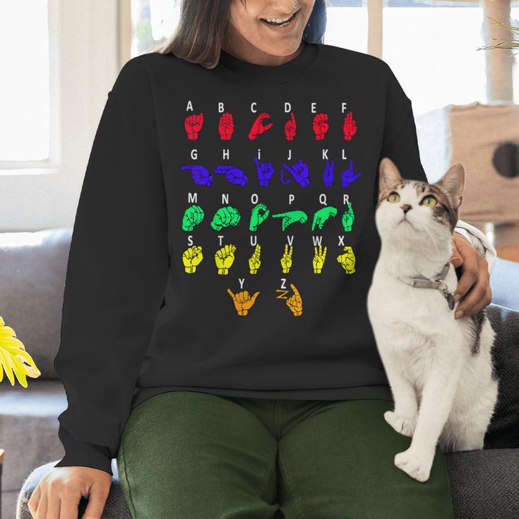 Sign Language Alphabet For ASL Interpreter Deaf Teacher Stud For Men Women Girls Kids Women Crewneck Sweatshirt, gift for family, gift for coworker Sign Language Alphabet For ASL Interpreter Deaf Teacher Stud For Men Women Girls Kids Women Crewneck Sweatshirt, gift for family, gift for coworker