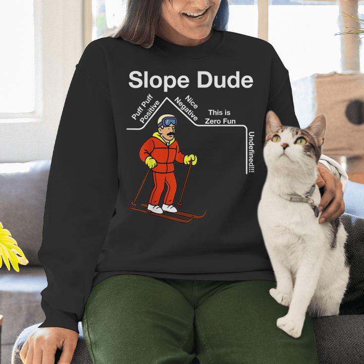 Slope Dude Algebra Geometry Middle School Math Teacher Women Crewneck Sweatshirt, gift for family, gift for coworker