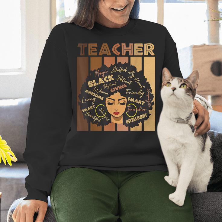 Smart Teacher Afro Girl Melanin African American Wowen Women Crewneck Sweatshirt, gift for family, gift for coworker