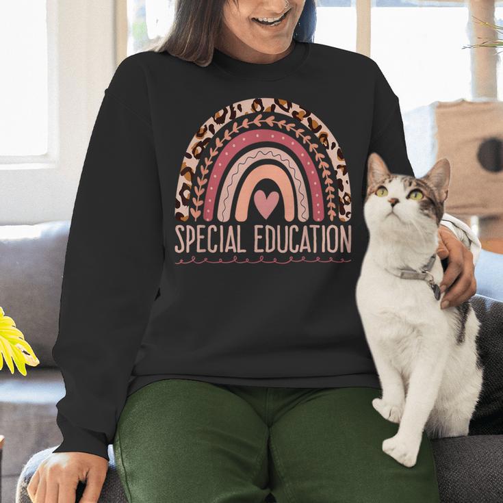 Special Education Shirt Teacher SPED Leopard Boho Rainbow Women Crewneck Sweatshirt, gift for family, gift for coworker Special Education Shirt Teacher SPED Leopard Boho Rainbow Women Crewneck Sweatshirt, gift for family, gift for coworker