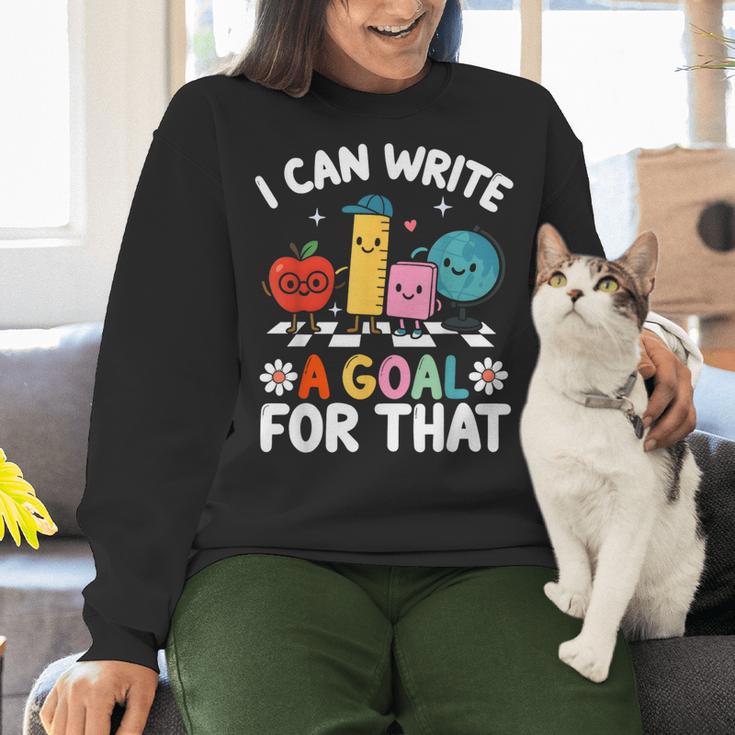 Special Education i Can Write a Goal For That Sped Teacher Women Crewneck Sweatshirt, gift for family, gift for coworker Special Education i Can Write a Goal For That Sped Teacher Women Crewneck Sweatshirt, gift for family, gift for coworker