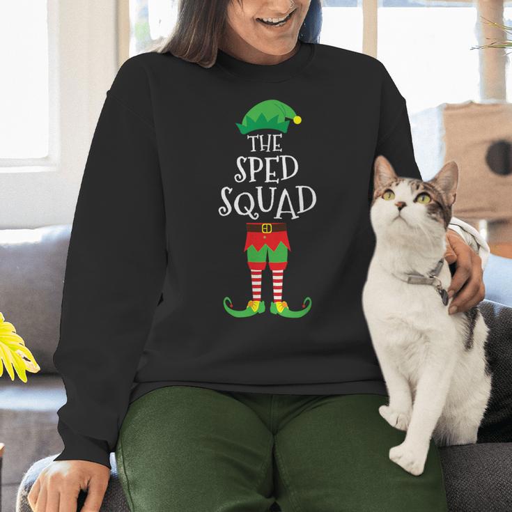 SPED Squad Elf Teacher Matching Christmas Party Pajama Women Crewneck Sweatshirt, gift for family, gift for coworker