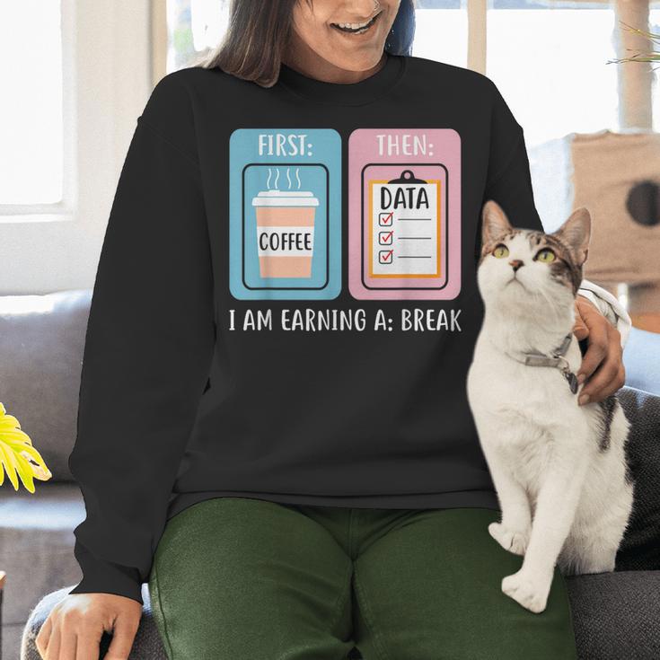 SPED Teacher Special Education First Coffee Then Data Women Crewneck Sweatshirt, gift for family, gift for coworker SPED Teacher Special Education First Coffee Then Data Women Crewneck Sweatshirt, gift for family, gift for coworker
