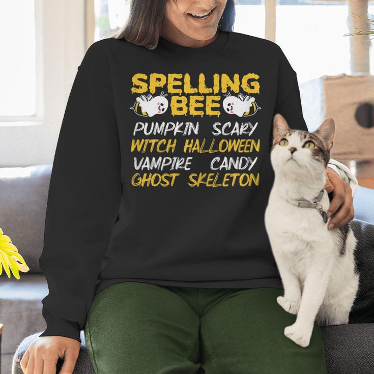 Spelling Bee Costume For a Halloween Teacher Pun Women Women Crewneck Sweatshirt, gift for family, gift for coworker Spelling Bee Costume For a Halloween Teacher Pun Women Women Crewneck Sweatshirt, gift for family, gift for coworker