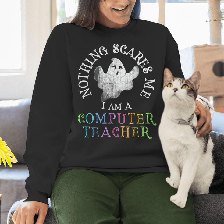 This Is My Spooky COMPUTER TEACHER Costume Don't Scare Me Women Crewneck Sweatshirt, gift for family, gift for coworker