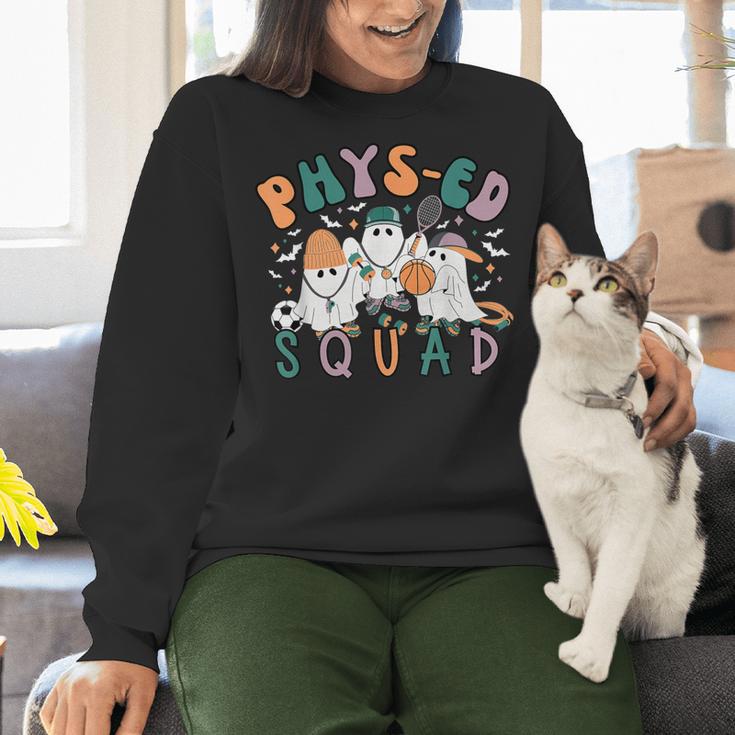 Spooky Ghost PE Teacher Squad Physical Education Halloween Women Crewneck Sweatshirt, Pe Teacher Sweatshirts, gift for family, gift for coworker Spooky Ghost PE Teacher Squad Physical Education Halloween Women Crewneck Sweatshirt, Pe Teacher Sweatshirts, gift for family, gift for coworker
