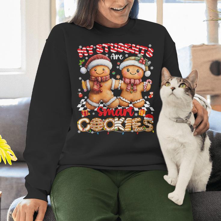 My Student Are Smart Cookies Pjs Christmas Xmas Teacher Women Crewneck Sweatshirt, gift for family, gift for coworker My Student Are Smart Cookies Pjs Christmas Xmas Teacher Women Crewneck Sweatshirt, gift for family, gift for coworker