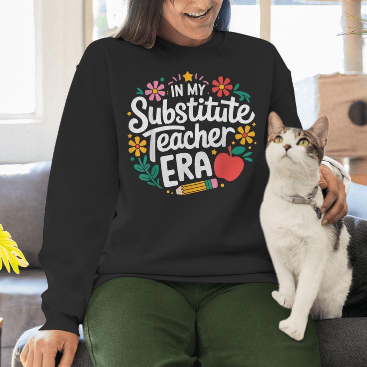 In My Substitute Teacher Era Women Crewneck Sweatshirt, gift for family, gift for coworker
