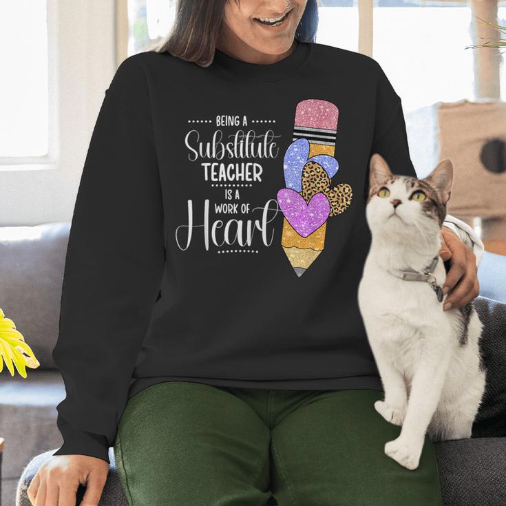 Being A Substitute Teacher Substitute Teaching Women Crewneck Sweatshirt, gift for family, gift for coworker Being A Substitute Teacher Substitute Teaching Women Crewneck Sweatshirt, gift for family, gift for coworker