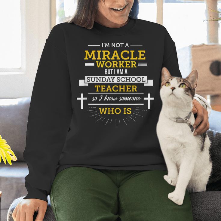 Sunday School Teacher TShirt Miracle Worker Women Crewneck Sweatshirt, gift for family, gift for coworker