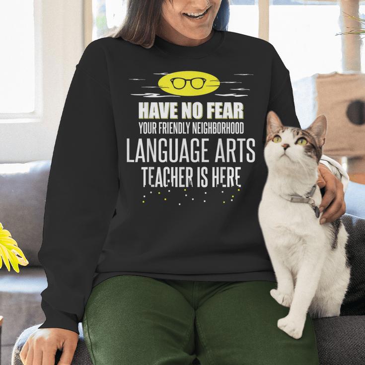 Super Language Arts Teacher Have No Fear T-Shirt Women Crewneck Sweatshirt, Super Teacher Sweatshirts, gift for family, gift for coworker