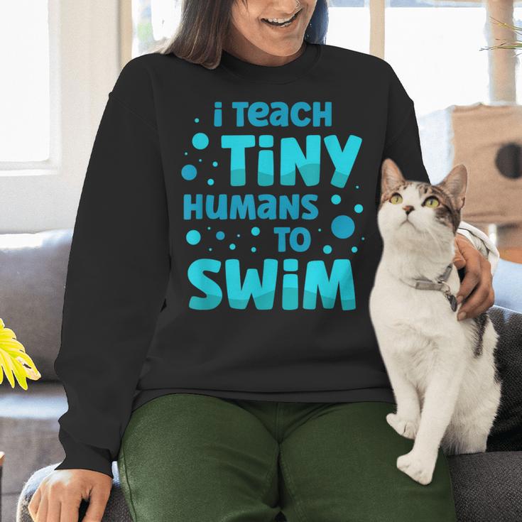 Swimming Teacher I Teach Tiny Humans To Swim Swim Instructor Women Crewneck Sweatshirt, gift for family, gift for coworker