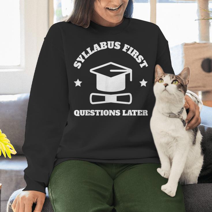 SYLLABUS PROFESSOR TEACHER Women Crewneck Sweatshirt, gift for family, gift for coworker SYLLABUS PROFESSOR TEACHER Women Crewneck Sweatshirt, gift for family, gift for coworker