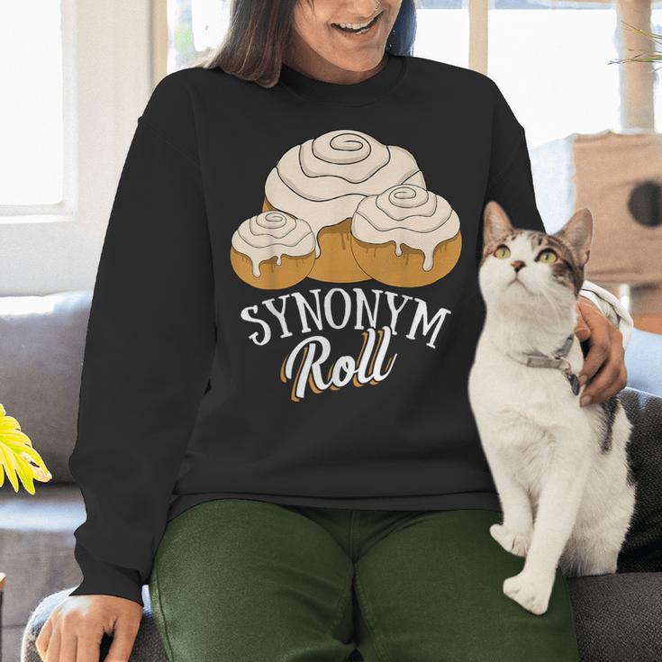 Synonym Roll Teacher And Grammar Geeks Pun For Men Women Kids Women Crewneck Sweatshirt, gift for family, gift for coworker Synonym Roll Teacher And Grammar Geeks Pun For Men Women Kids Women Crewneck Sweatshirt, gift for family, gift for coworker