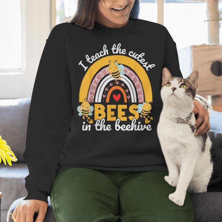 I Teach The Cutest Bees In The Beehive Teachers Day Women Crewneck Sweatshirt, gift for family, gift for coworker I Teach The Cutest Bees In The Beehive Teachers Day Women Crewneck Sweatshirt, gift for family, gift for coworker