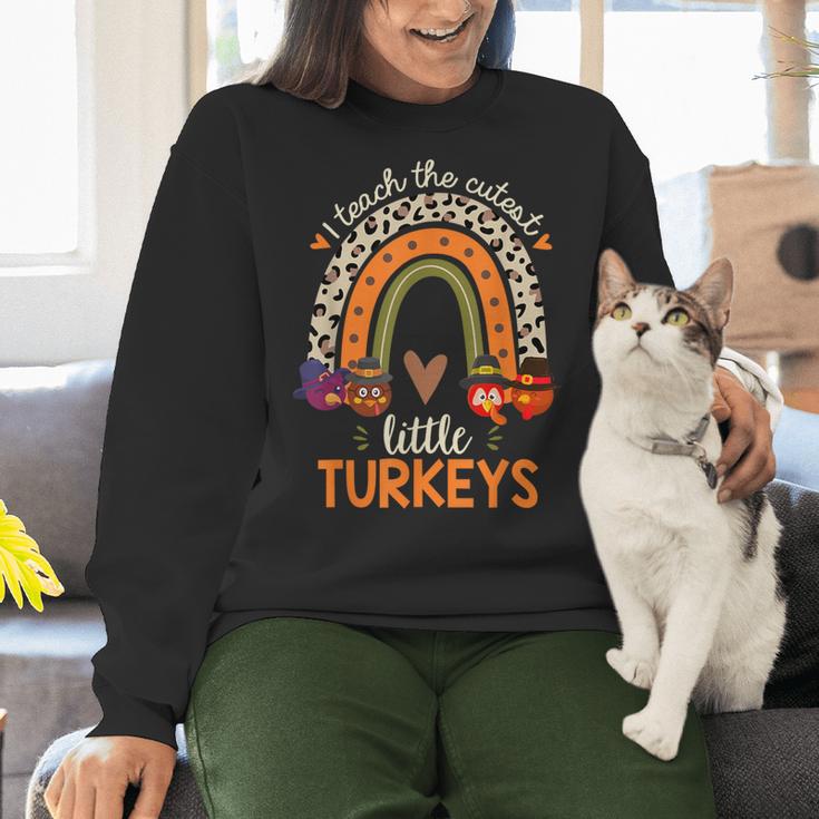 I Teach The Cutest Little Turkeys Thanksgiving Teacher Men Women Girls Kids Women Crewneck Sweatshirt, gift for family, gift for coworker I Teach The Cutest Little Turkeys Thanksgiving Teacher Men Women Girls Kids Women Crewneck Sweatshirt, gift for family, gift for coworker