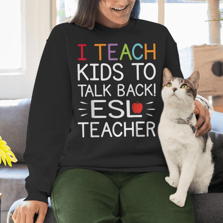 I Teach Kids To Talk Back ESL ESOL Teacher School Team Group Women Crewneck Sweatshirt, Esl Teacher Sweatshirts, gift for family, gift for coworker I Teach Kids To Talk Back ESL ESOL Teacher School Team Group Women Crewneck Sweatshirt, Esl Teacher Sweatshirts, gift for family, gift for coworker