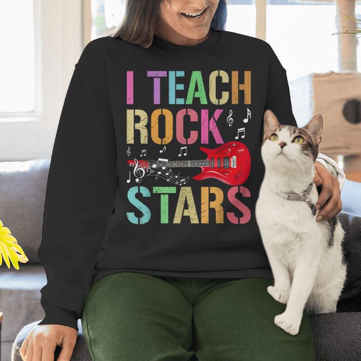 I Teach Rockstars Band Vibes Teacher Rocks My Music Teaching Women Crewneck Sweatshirt, gift for family, gift for coworker I Teach Rockstars Band Vibes Teacher Rocks My Music Teaching Women Crewneck Sweatshirt, gift for family, gift for coworker
