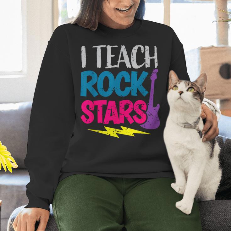 I Teach Rockstars Tee Orchestra Music Teacher Back To School Women Crewneck Sweatshirt, gift for family, gift for coworker I Teach Rockstars Tee Orchestra Music Teacher Back To School Women Crewneck Sweatshirt, gift for family, gift for coworker