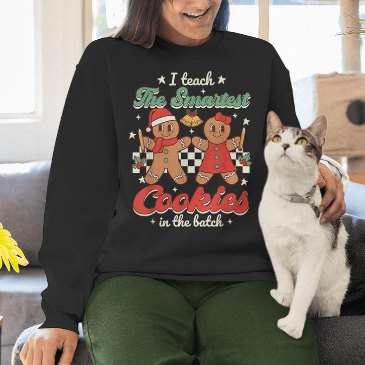 I Teach The Smartest Cookies In The Batch Teacher Christmas For Men Women Kids Women Crewneck Sweatshirt, gift for family, gift for coworker I Teach The Smartest Cookies In The Batch Teacher Christmas For Men Women Kids Women Crewneck Sweatshirt, gift for family, gift for coworker