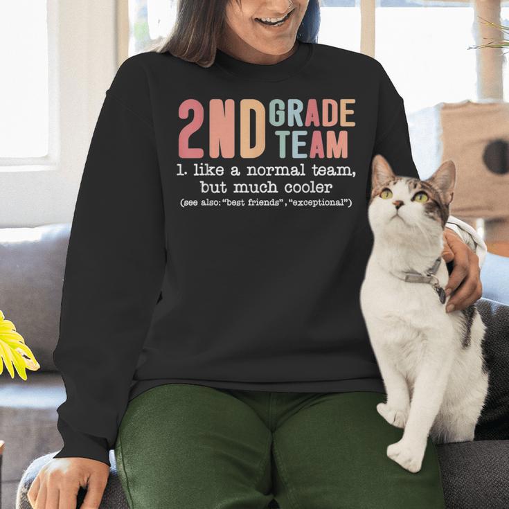 Teacher 2ND Grade Team Like a Normal Team But Much Cooler Women Crewneck Sweatshirt, 2nd Grade Teacher Sweatshirts, gift for family, gift for coworker