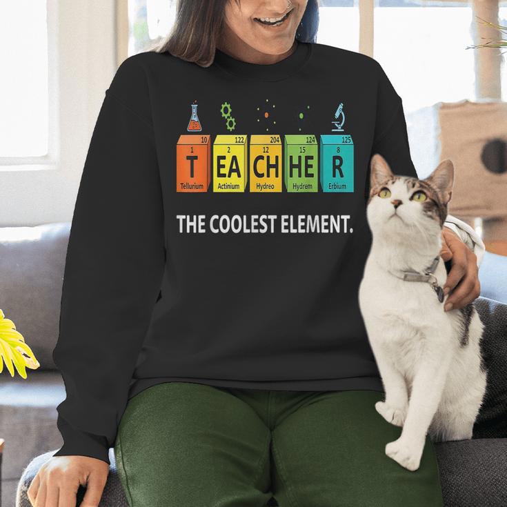 Teacher The Coolest Element Chemistry Periodic Table Science Women Crewneck Sweatshirt, Science Teacher Sweatshirts, gift for family, gift for coworker